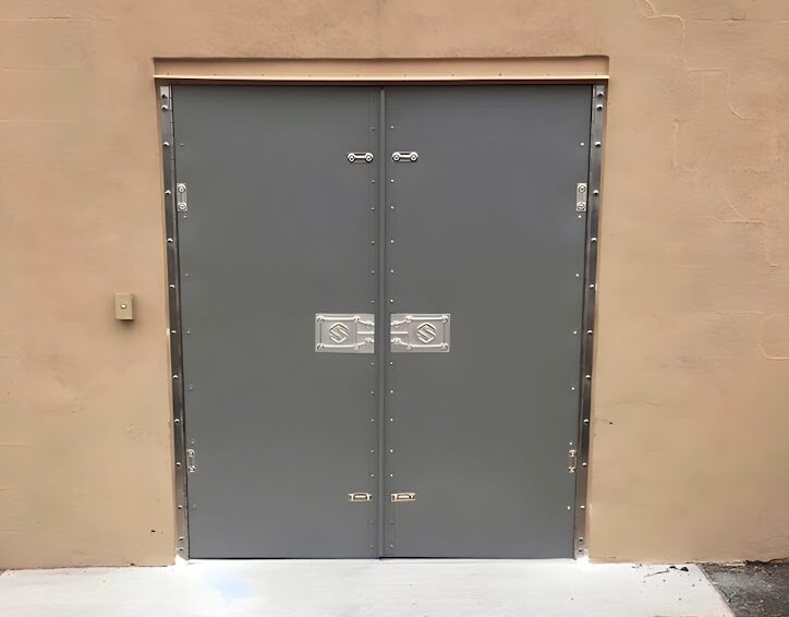 security door protecting major makeup and beauty supply retailer